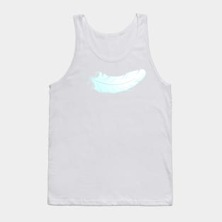 White angel feather on blue background Tank Top